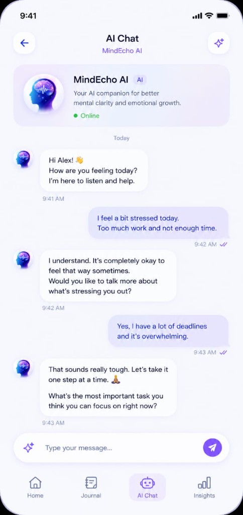 MindEcho AI app preview