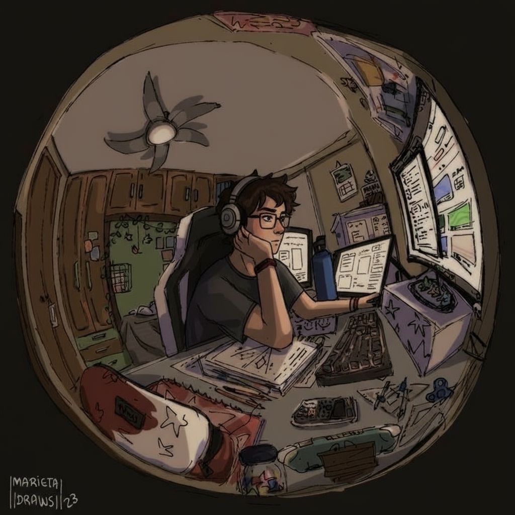 Big Sam Developer at his workstation